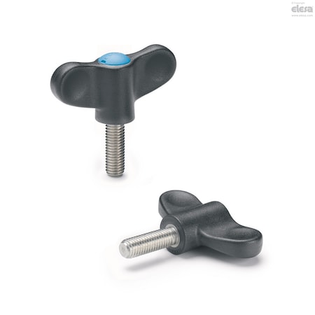 Elesa Thumb Screw, M5-20, Stainless Steel, 20 mm Head Ht, 20 mm Lg EWN-SST-p